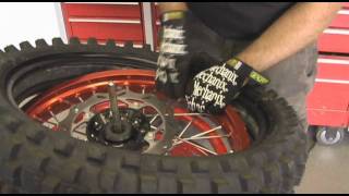 Motocross Tire Change. Jay Clark and Dunlop Tires.