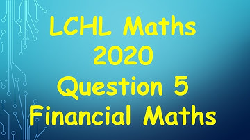 Leaving Cert Higher Level Maths 2020 Paper 1 Question 5