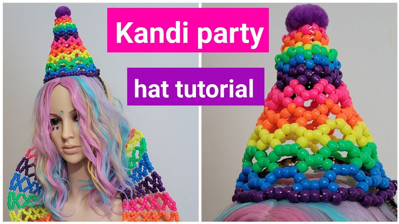 Kandi party hat 🥳 tutorial YouTube