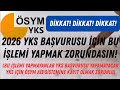 📢 2026 YKS BAŞVURUSU İÇİN BU İŞLEMİ YAPMAK ZORUNLU | KAYIT OLMAYANLAR BAŞVURU YAPAMAYACAK! #2026yks