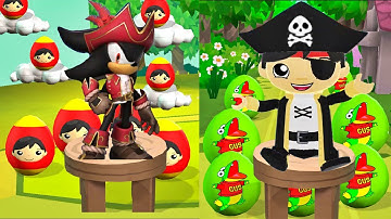 Tag with Ryan VS Sonic Dash - Captain Shadow vs Pirate Ryan - All Characters