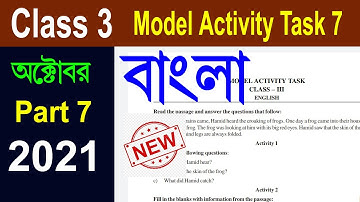 Activity task Class 3 Bengali Answer part 7//Class 3 model activity task Bengali part 7 2021