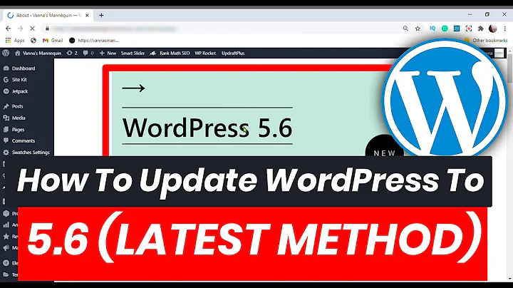 Wordpress update 2020 - How to update Wordpress to 5.6 (NEW METHOD)