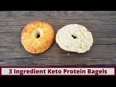 Quick 3 Ingredient Keto High Protein Bagels (No Protein Powder, Nut Free and Gluten Free)