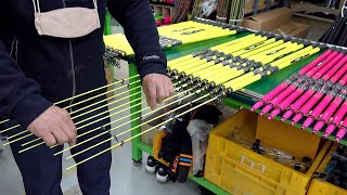 Carbon Fiber Fishing Rod Factory Manufacturing Process. Mass Production of Fishing Pole in Korea