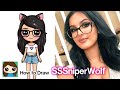 How to Draw SSSniperWolf | Famous YouTuber