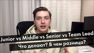 Кто такой Junior, Middle, Senior, Team Lead | Что они делают?