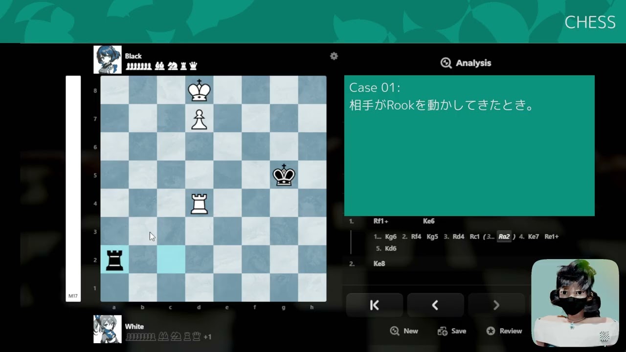 【Chess】Lucena Position の教科書的な形 | Rook Endgame