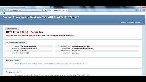 HTTP Error 403.14 - Forbidden