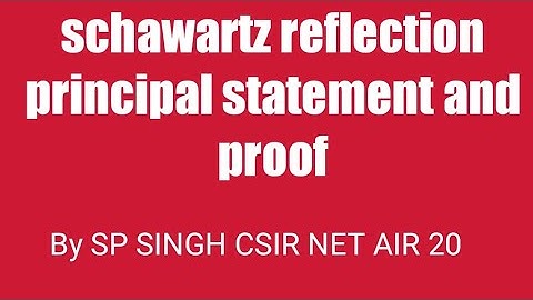 Complex analysis Schwartz reflection principal statement and proof complex analysis m.sc mathematic