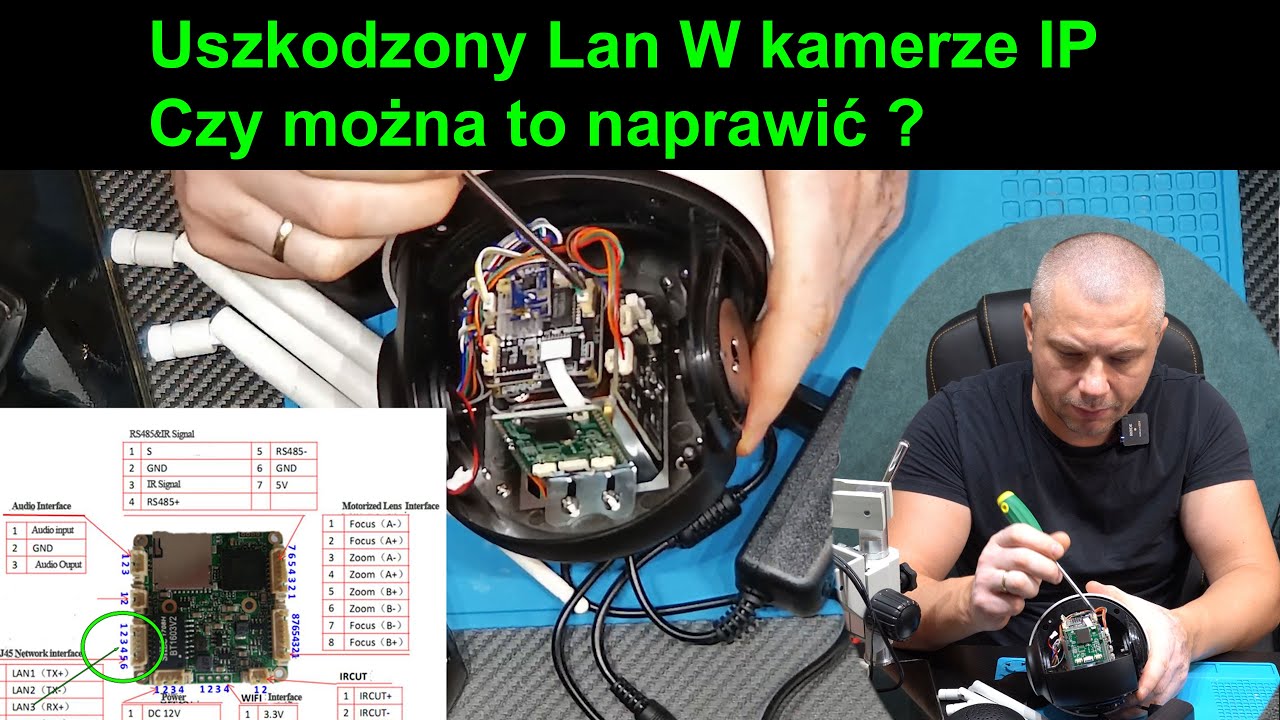 Kamera IP z uszkodzonym LAN, Czy uda się naprawić ? Naprawa - Krok po ...