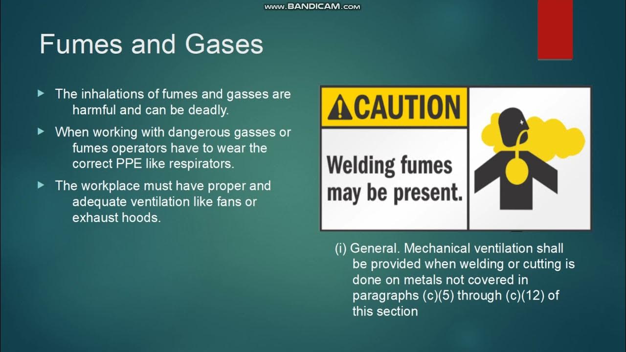 Osha standards 1910 subpart q welding cutting brazing youtube