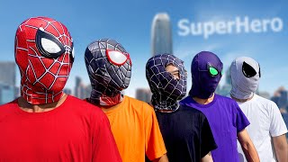 PRO 5 SUPERHERO TEAM || Hey Spider-Man , Go To Trainning Nerf Gun !!! ( Funny Action Real Life )