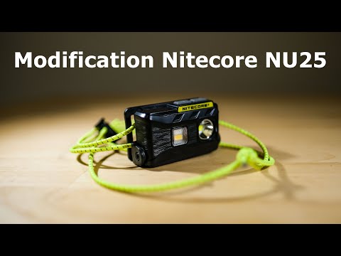 Modification Nitecore NU25: l'alléger en changeant sa bande élastique