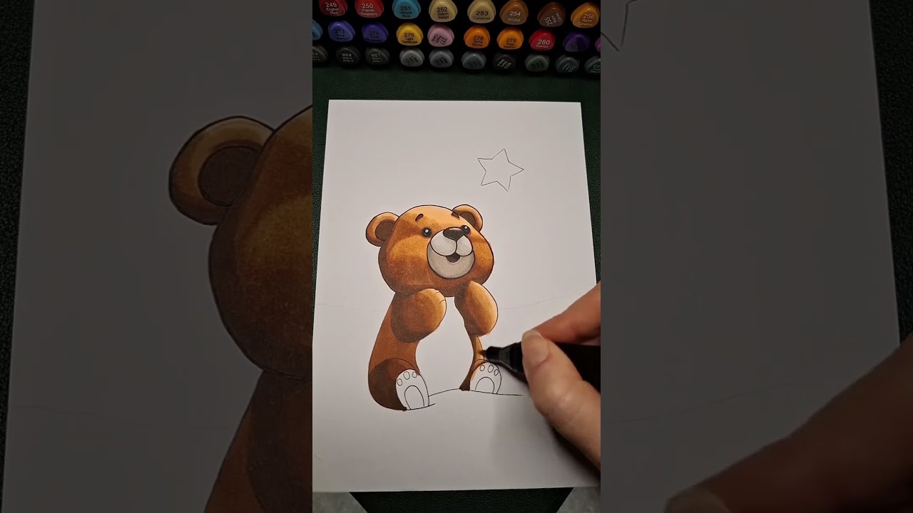 How to Draw a Cute Winter Bear - Marker Illustration | Masterful Imprint