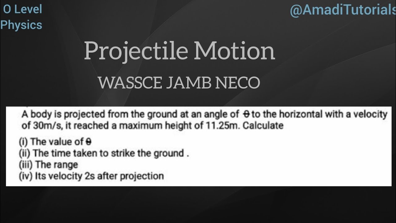 Calculation of Maximum Height, Range, Time of flight, and velocity after some seconds of projection 