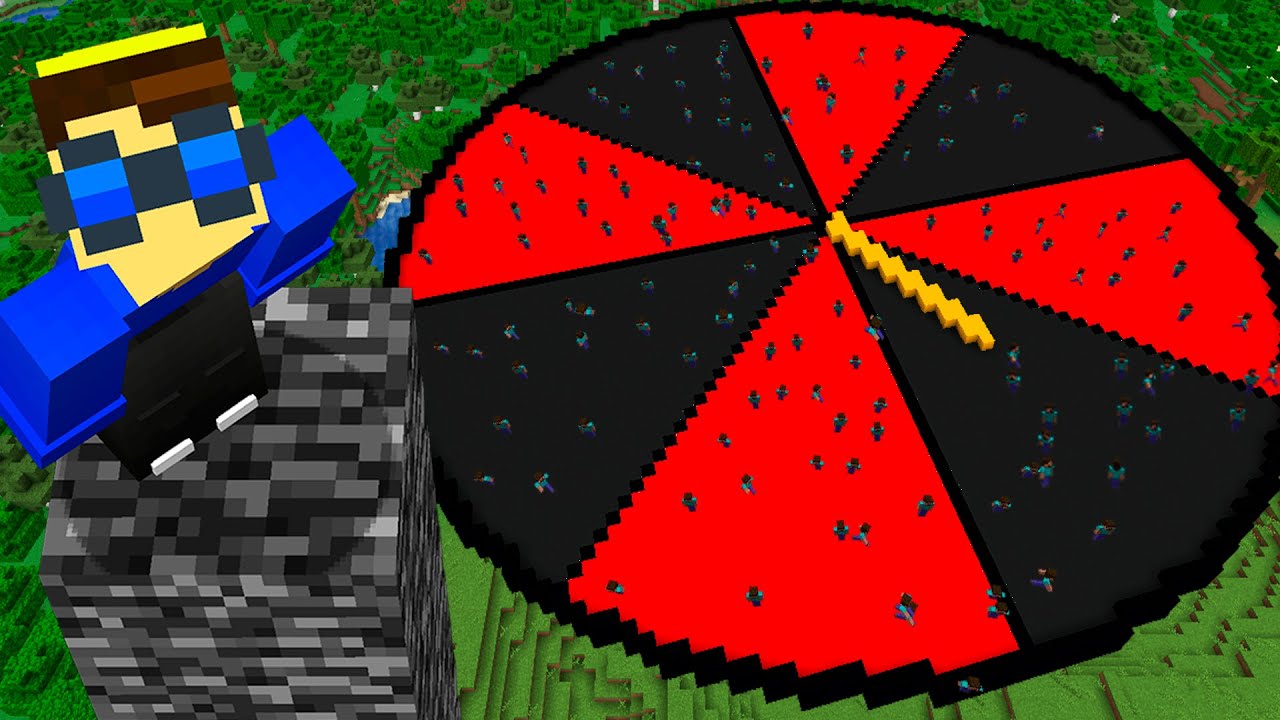 500 JOGADORES vs ROLETA DO MAL no Minecraft