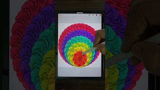EASY 3D BRUSH ART IN PROCREATE APP #aspirearty #ytshorts #fyp #3d