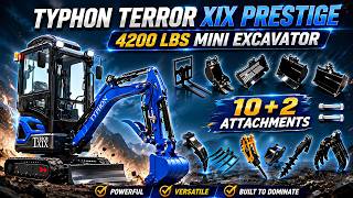 TYPHON TERROR XIX Prestige Mini Excavator | 10+2 Attachments + Kubota D902 Engine