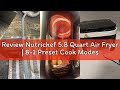 Review Nutrichef 5.8 Quart Air Fryer | 8-1 Preset Cook Modes | Transparent Fry Bowl for Best Cooking