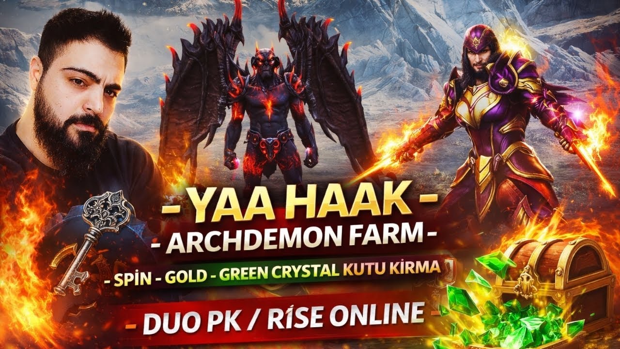Ya Hak spin - gold chest - green crystal denemesi Droplar Şahane /Arcdemon Radiant farm -Rise Online