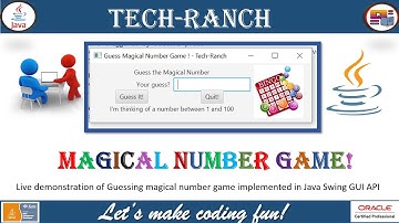 Live demonstration of Magical Number Game App using Java GUI API | Java Game Project | @TechRanch