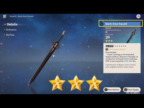 How to get more dark iron sword genshin impact