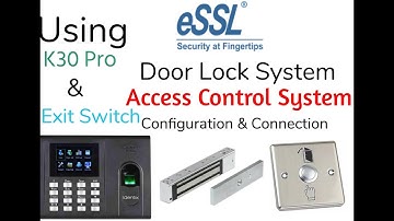 Essl access control door lock connection and configuration  |  essl door lock diagram in tamil