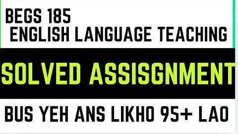 Begs 185 solved Assignment 2024-25 in English | begs 185 solved assignment 2025 in English