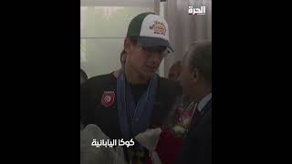 استقبال حاشد للسباح التونسي أحمد حفناوي بعد فوزه بلقبين في مونديال السباحة