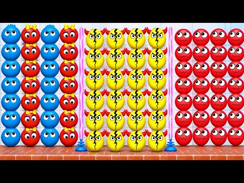 😂 🌈 Beat 3×3 Player Game Hungry Balls 2048 🆚 Ragdoll Break vs Draw to Smash 2048 Gameplay part 247
