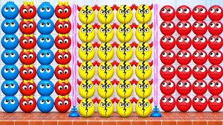 😂 🌈 Beat 3×3 Player Game Hungry Balls 2048 🆚 Ragdoll Break vs Draw to Smash 2048 Gameplay part 247 screenshot 3