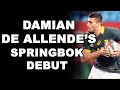 Damian de allendes springbok debut