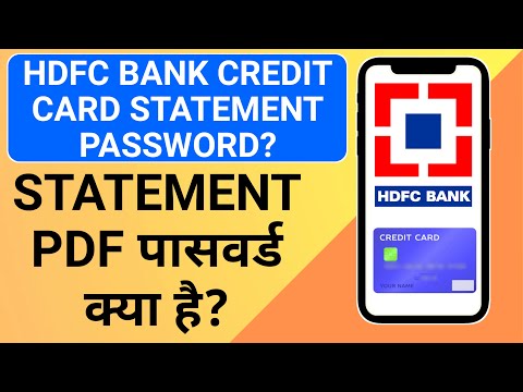 Hdfc Credit Card Statement Pdf Password | Hdfc Credit Card Statement Download