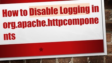 How to Disable Logging in org.apache.httpcomponents