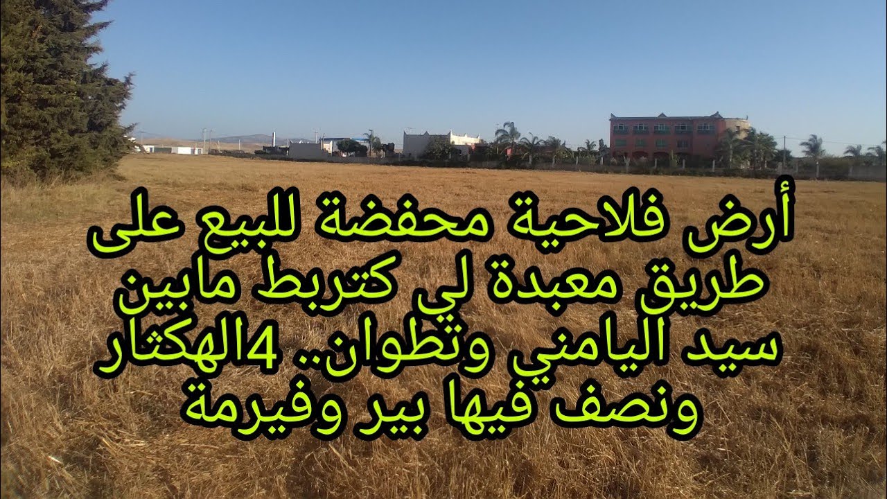 📢أرض فلاحية محفضة للبيع تنتج الذهب🤩  ثنين سيد اليماني 4 الهكثارونصف وفيها بير فيرمة