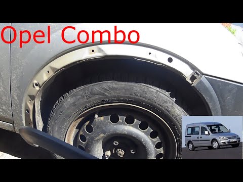 Opel Combo front fender trim repair. Molding