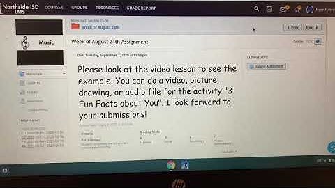 Student view: Turning in an Image or Video from a Chromebook in Schoology