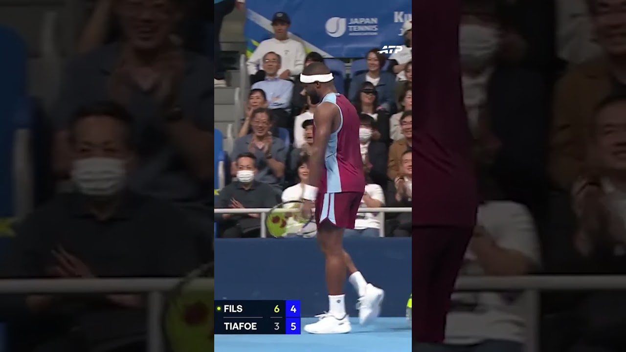Tiafoe and Fils high five after epic point in Tokyo 🤝