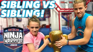 SIBLING VS. SIBLING ULTIMATE NINJA RACE! [Beckstrand Family Ninjas] | American Ninja Warrior Junior