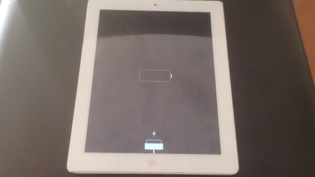 iPad 3 stuck in low/empty battery YouTube