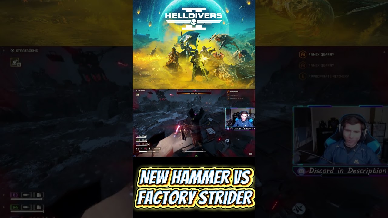 Убийство молотом Страйдера на заводе - Хеллдайверы II