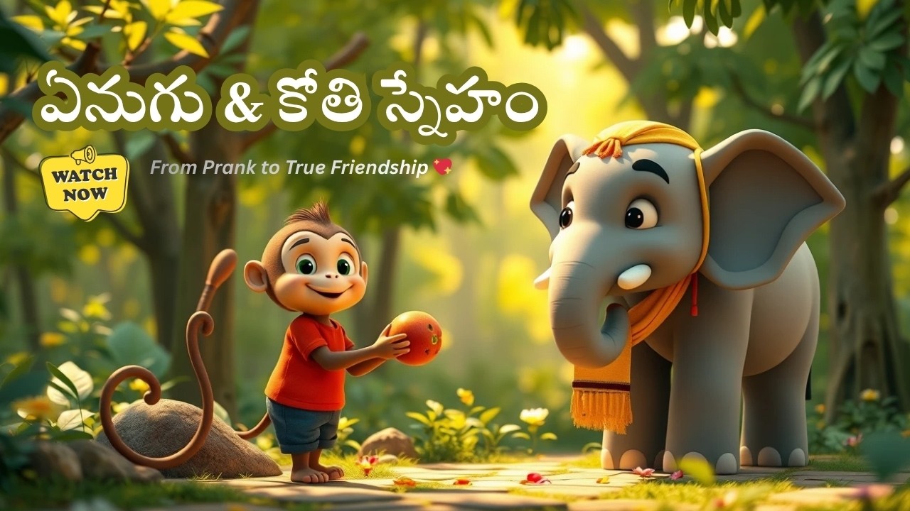 వాళ్ల నవ్వులు ఆగిపోయాయి… 😲 | ఏనుగు & కోతి స్నేహ కథ 🐘🐒 | Telugu Moral Story for Kids | We Are Back!
