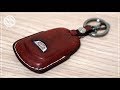 Car Key fob case (Cadillac ATS) Leather crafting | Wet molding leather