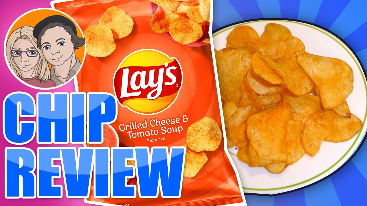 Lay's Grilled Cheese & Tomato Soup Chip First Taste & the Dogs Help YouTube