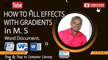 How to fill Effects with Gradient in Microsoft Word Document.