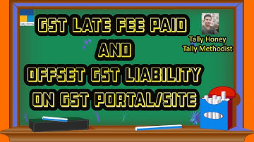 Gst Late Fee paid and offset liability in gst portal II pay late fee in hindi I tally Honey