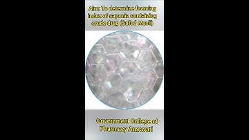 Foaming Index Saponin content   #pharmacopoeia