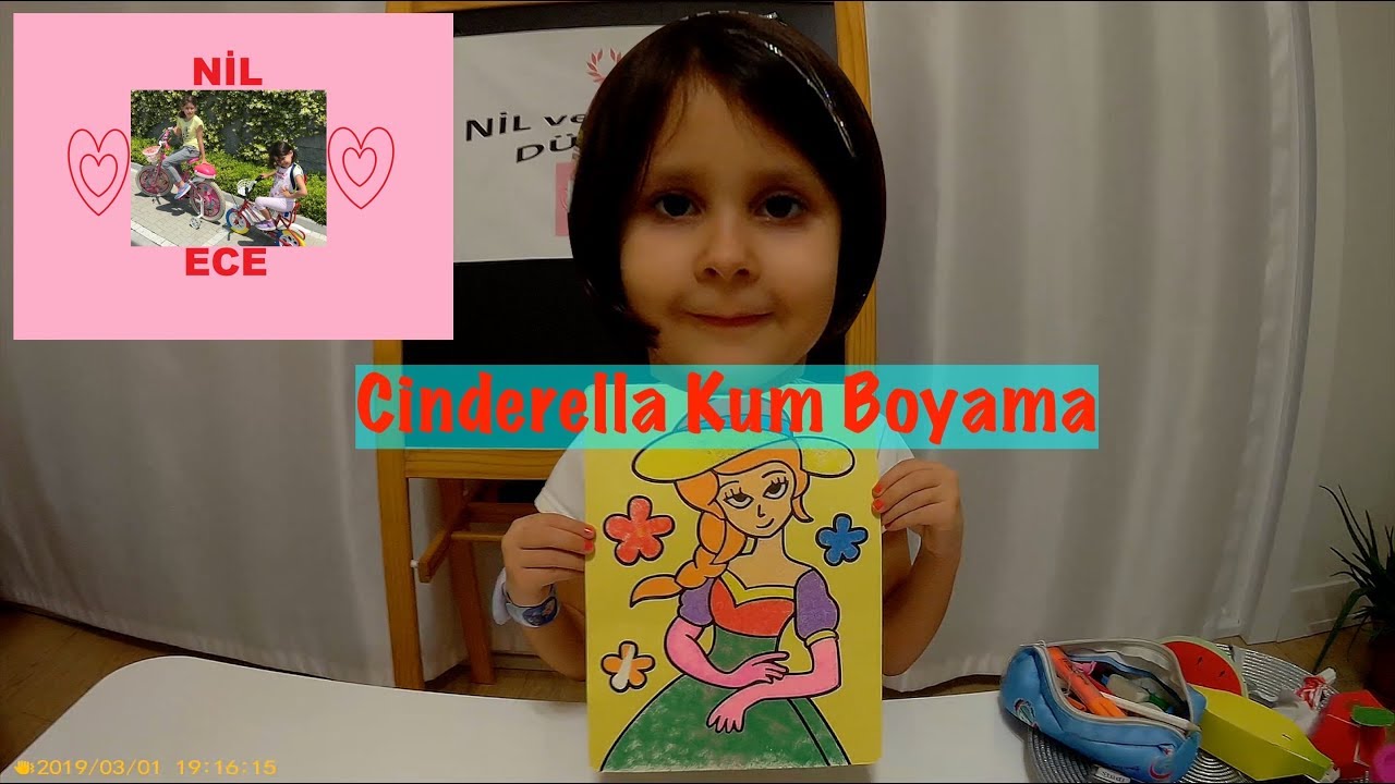 Prenses Sinderella Kum Boyama Princess Cinderella Sand Painting