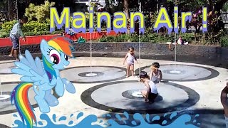 bermain air menari | mandi air mancur | bermain | diobok obok